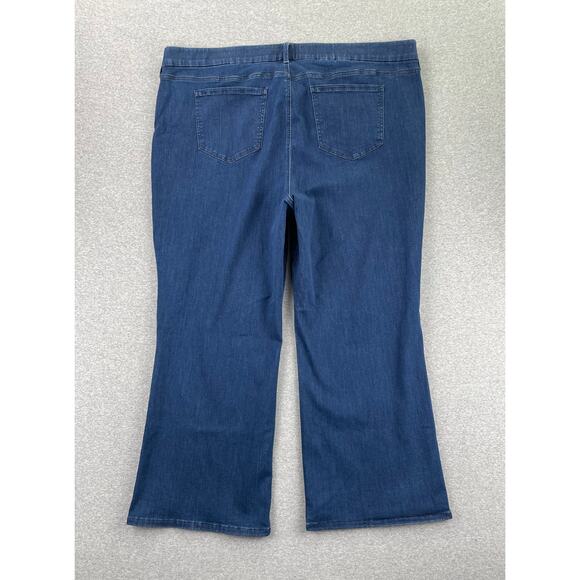 NYDJ Jeans 3X (24W/26W) Relaxed Kick Flare High Rise Ankle LiftTuck Blue Genesis - Picture 4 of 16